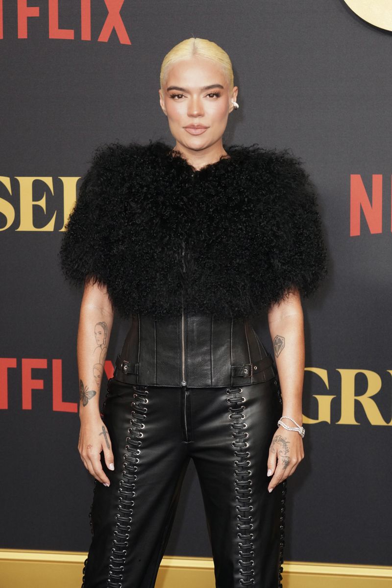 Karol G attends the "Griselda" premiere at The Fillmore Miami Beach