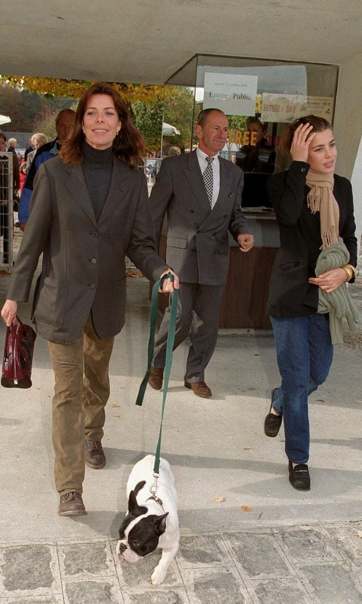 Princess Caroline Of Monaco And Her Daughter Charlotte At The Fontainebleau Race Course in Fontainebleau, France on October 28, 2000.