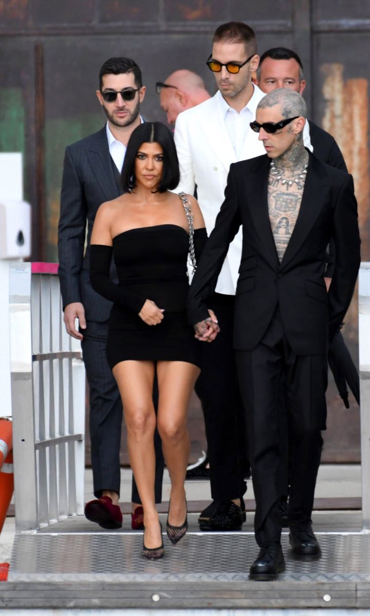 Kourtney Kardashian and Travis Barker style