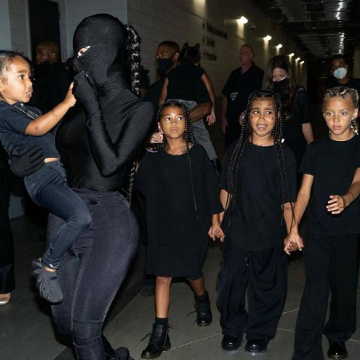 Kim Kardashian and her kids at Donda event