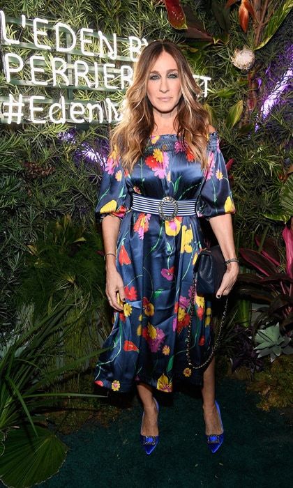 November 29: Sarah Jessica Parker made a colorful appearance sporting a vibrant Rosella Jardini dress and SJP collection bejeweled shoes to the L'Eden by Perrier-Jouet x Vanity Fair party held at Miami Beach's Casa Faena.
Photo: Frazer Harrison/Getty Images for Perrier-Jouet