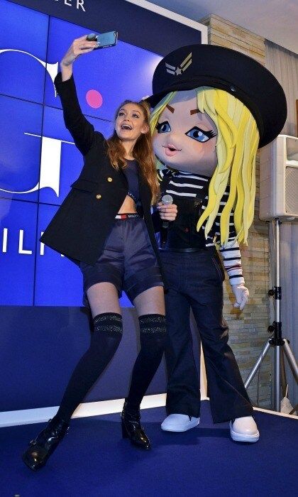 October 12: She's a doll! <a href="https://us.hellomagazine.com/tags/1/gigi-hadid/"><strong>Gigi Hadid</strong></a> traveled to Tokyo for the Tommy x Gigi launch.
Photo: Kento Nara/Geisler-Fotopress / DPA/PA Images