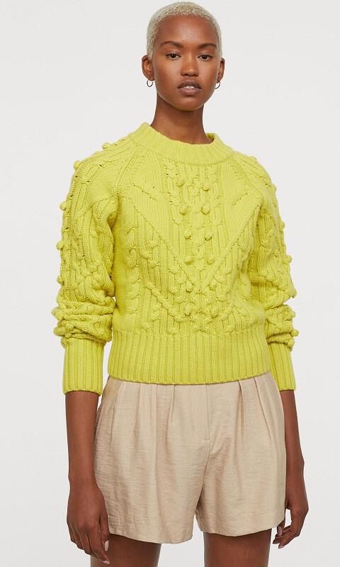 Cable-knit Wool-blend Sweater from H&M