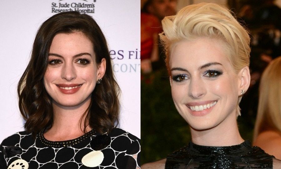 <b>Anne Hathaway's</b> tried everything! From long to short, blonde and brunette the <i>Devil Wear's Prada</i> star can do it all.
<br>
Photo: Getty Images