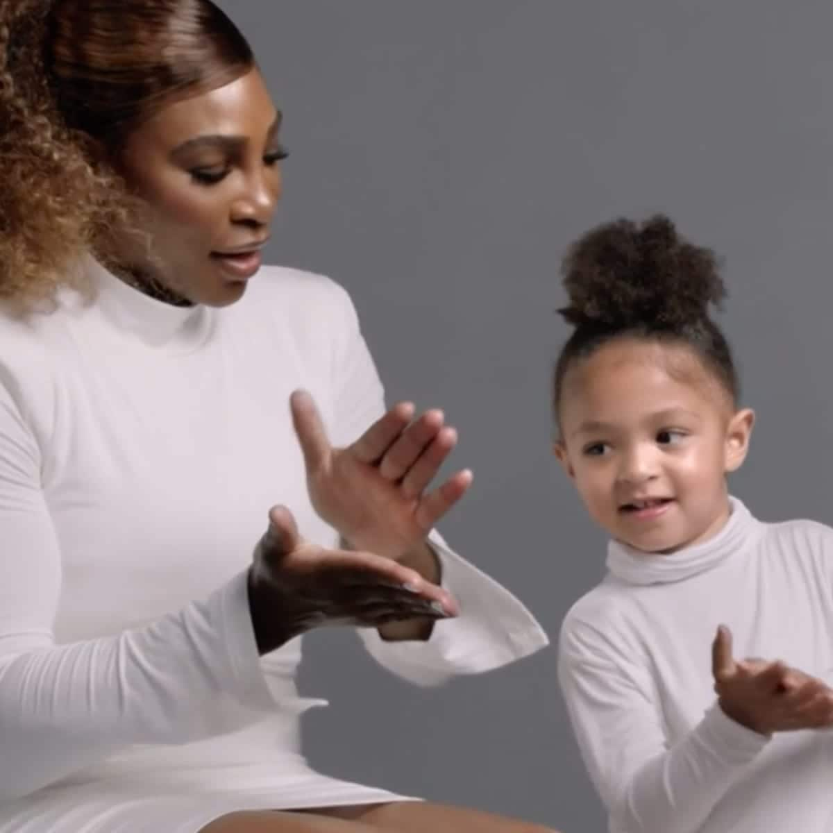 Serena Williams and Alexis Olympia Ohanian Jr. modeling for the newest Stuart Weitzman fashion campaign.