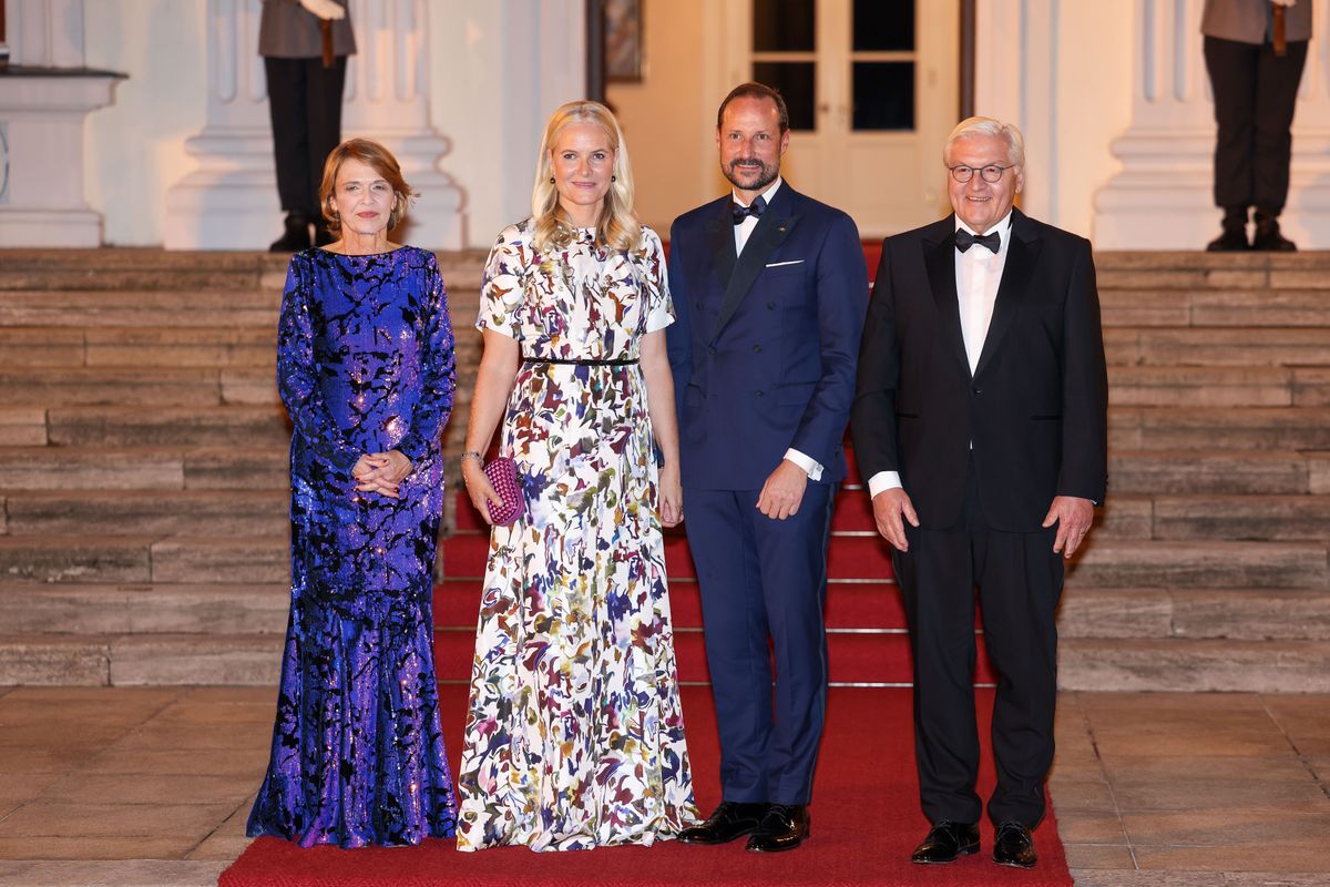 Crown Princess Mette-Marit of Norway pictured at an official dinner in Berlin, Germany on Oct. 21