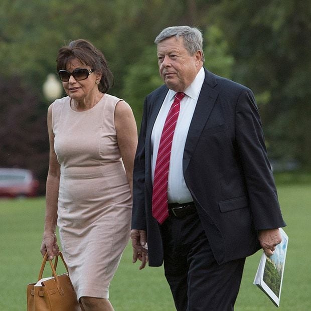 Melania's parents, Viktor and Amalija Knavs, accompanied the First Family.
Photo: Getty Images