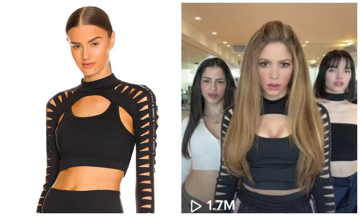 Shakira wore a Koral x David Koma’s Laser Cut Crop Top