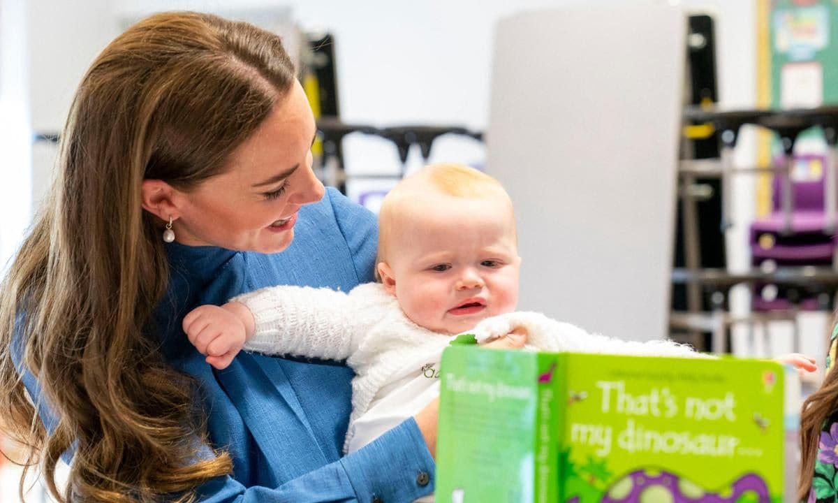 'Can you get my wife out of here before she gets broody?' Prince William joked during the visit