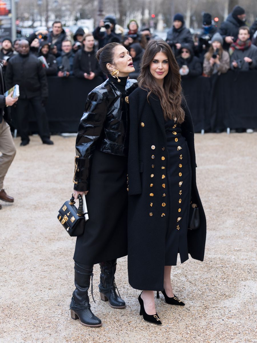 PARIS, FRANCE - JANUARY 27: Lynda Carter and Jessica Altman attends the Schiaparelli Haute Couture Spring-Summer 2025 show as part of Paris Fashion Week on January 27, 2025 in Paris, France. (Photo by Arnold Jerocki/Getty Images)