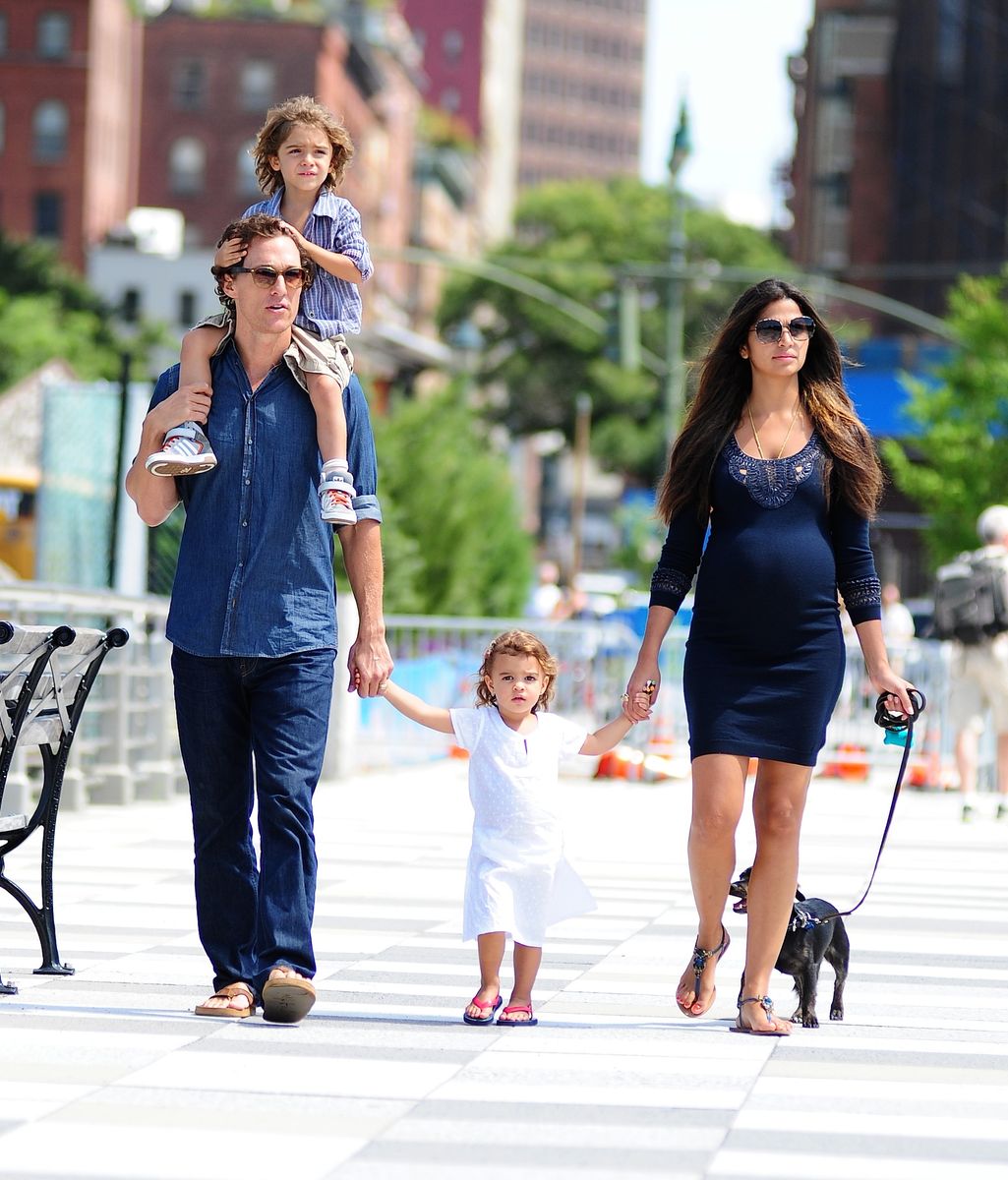 Matthew McConaughey, Levi Alves McConaughey, Vida Alves McConaughey and Camila Alves in 2012 