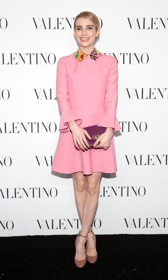 Emma Roberts is pretty in pink.