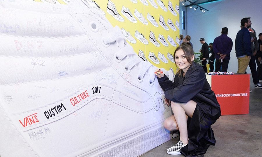 June 7: Those are some big shoes to fill! Daya spent her evening with students who took place in Vans Custom Culture competition in L.A.
Photo: Getty Images for Vans