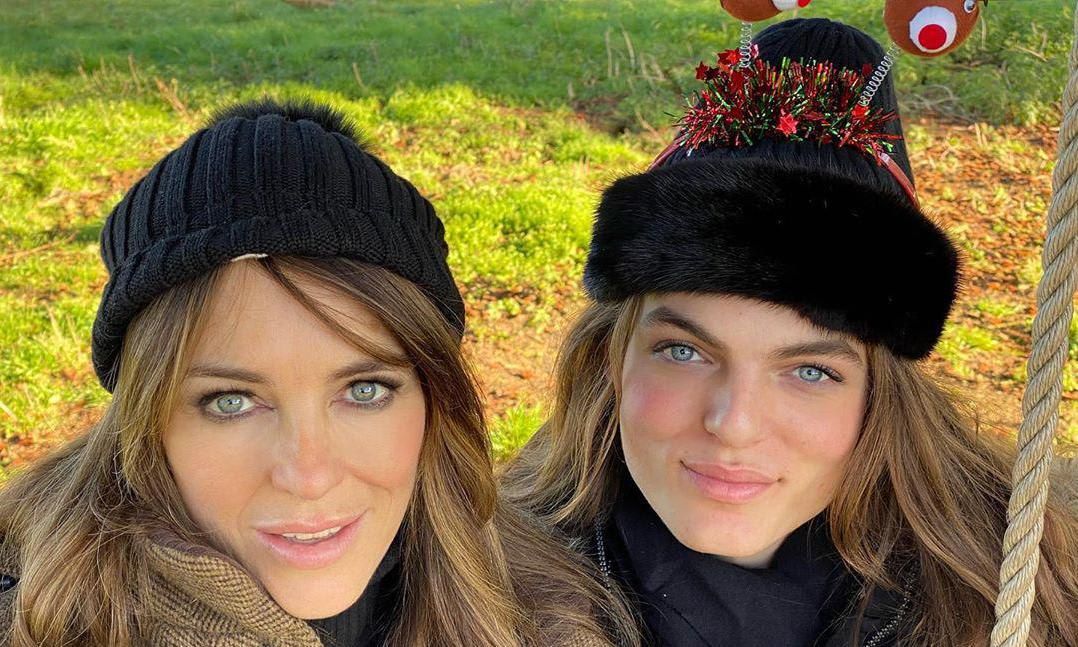 Elizabeth Hurley and son Damian