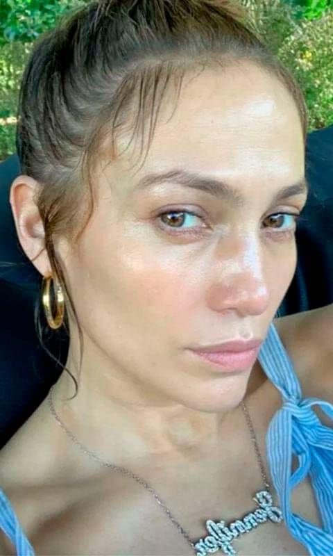 Jennifer Lopez sin maquillaje