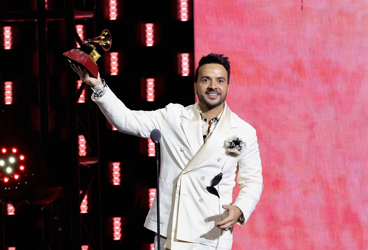 Luis Fonsi accepts the Best Pop Vocal Album award