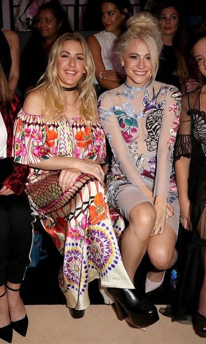 Perhaps blondes do have more fun! Ellie Goulding and Pixie Lott donned colorful dresses to the Temperley London presentation.
Photo: Mike Marsland/Mike Marsland/WireImage