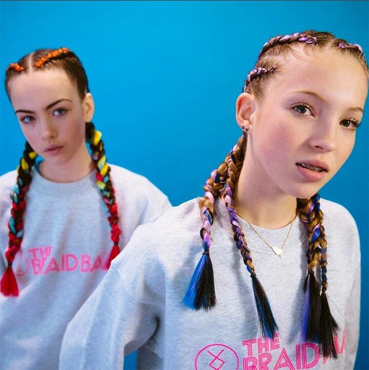 <b>Lila Grace Moss Hack</B>
Born in 2002, Kate Moss's daughter Lila Grace made her modeling debut at the age of 14, the same age her mom was when she was scouted by Storm Models in the UK. Following in her mother's footsteps, Lila was the face of London's The Braid Bar's spring 2017 campaign.
Photo: Instagram/@the_braid_bar