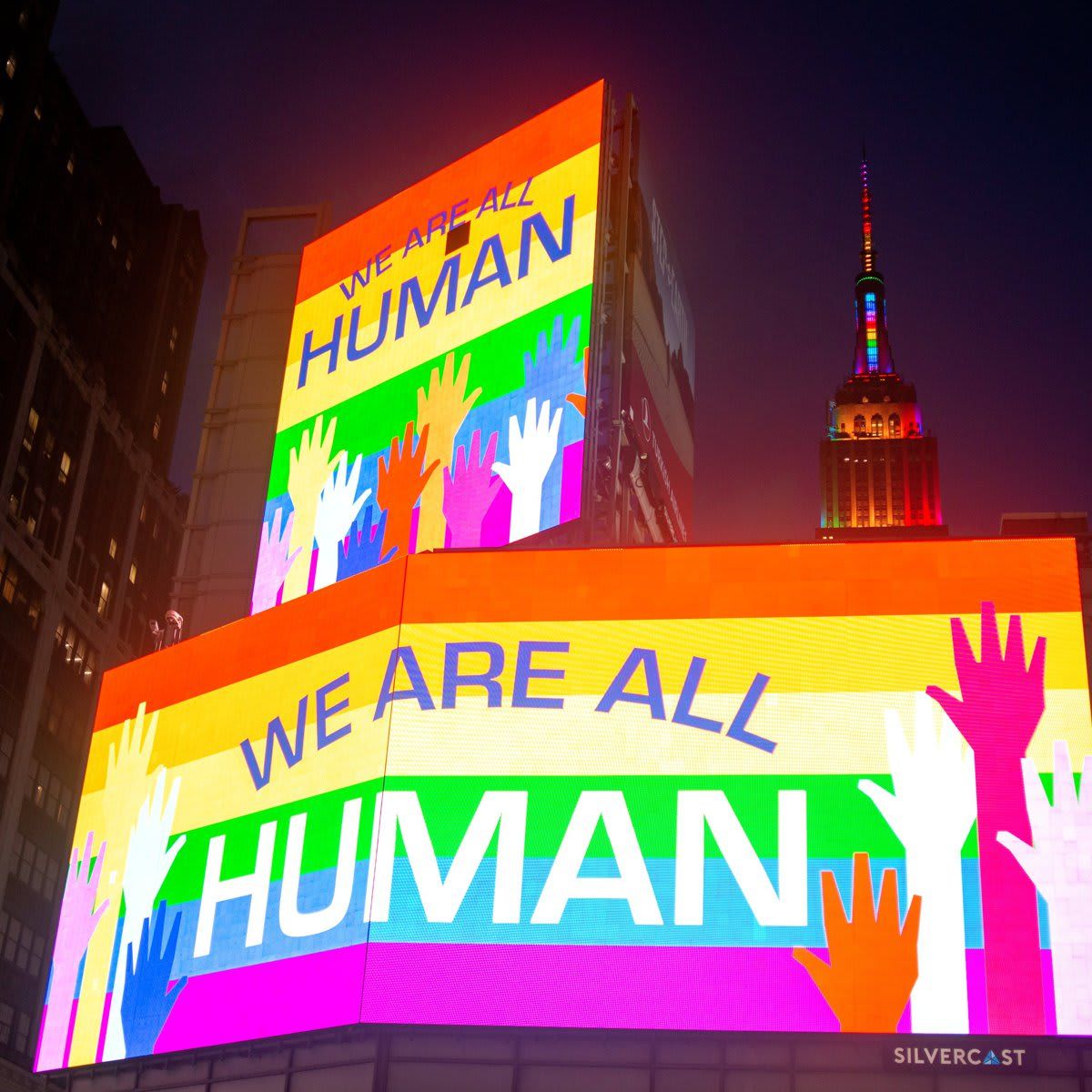 New York City Lights Up In Support Of The 50th Anniversary Of The First Gay Pride March