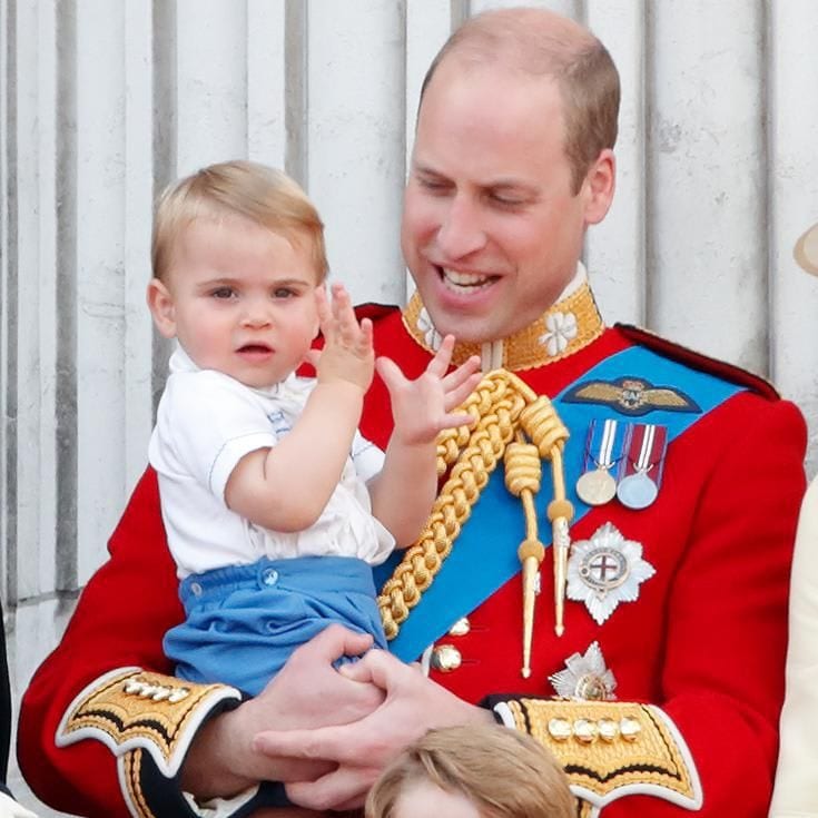 The Duke of Cambridge was amused watching his son Prince Louis clap while making his Trooping the Colour debut in 2019.