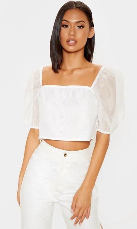 White crop top