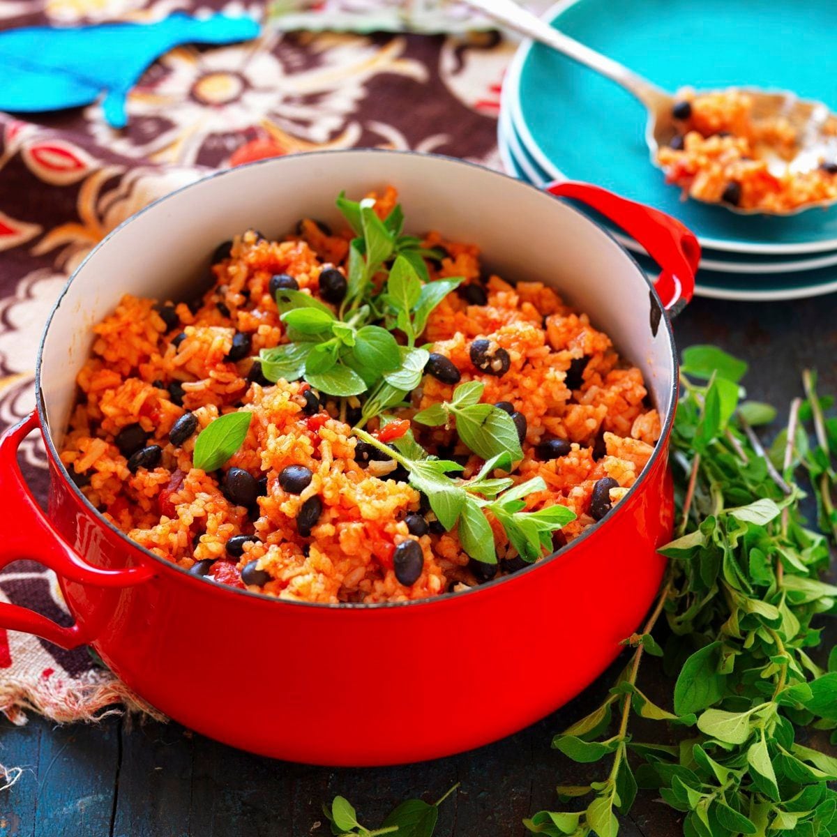 Rice and black beans