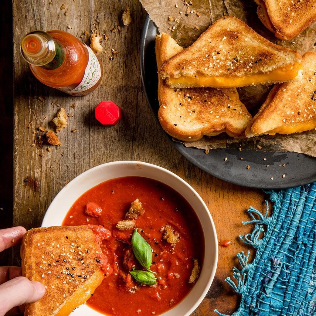 Grilled Cheese and TABASCO Tomato Soup