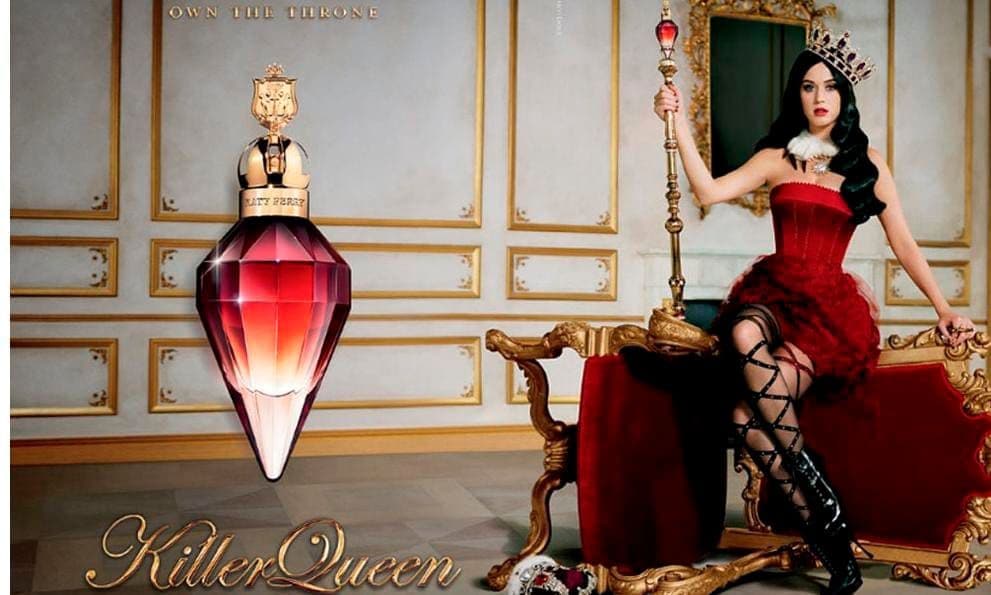 Katy Perry presenting her perfume Killer Queen