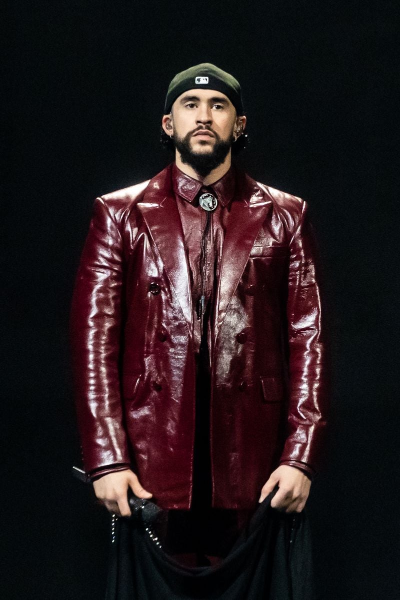 : Bad Bunny performs during his Most Wanted Tour at Kaseya Center on May 24, 2024 in Miami, Florida.  (Photo by John Parra/Getty Images)