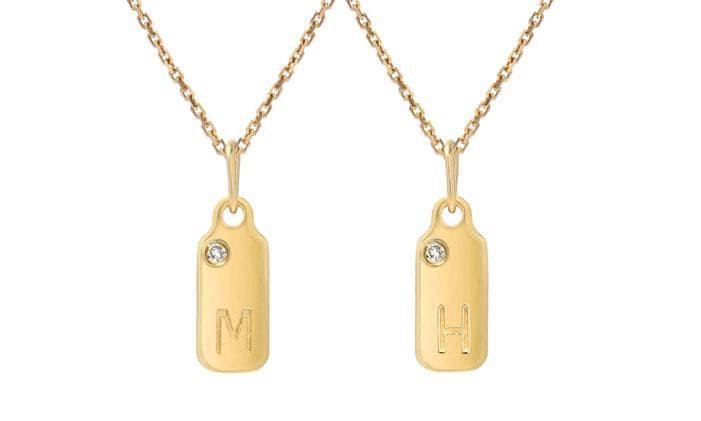 Meghan Markle's personalized necklace by Mini Mini Jewels