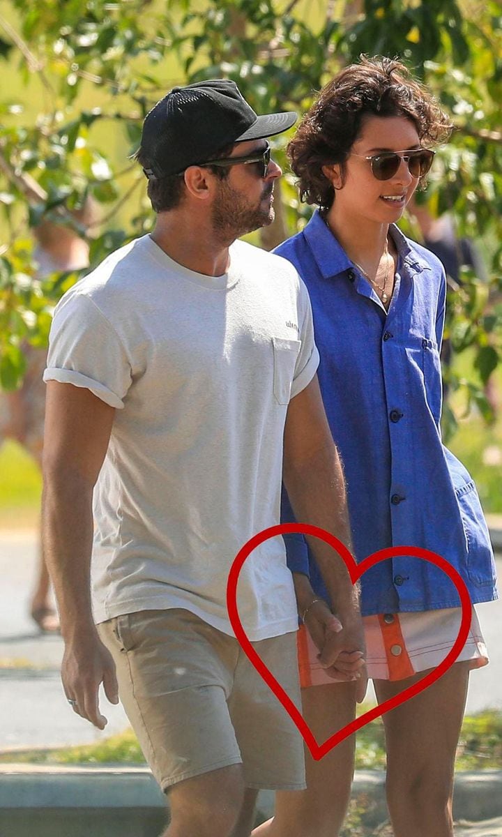 Zac Efron holds hands with Vanessa Valladares