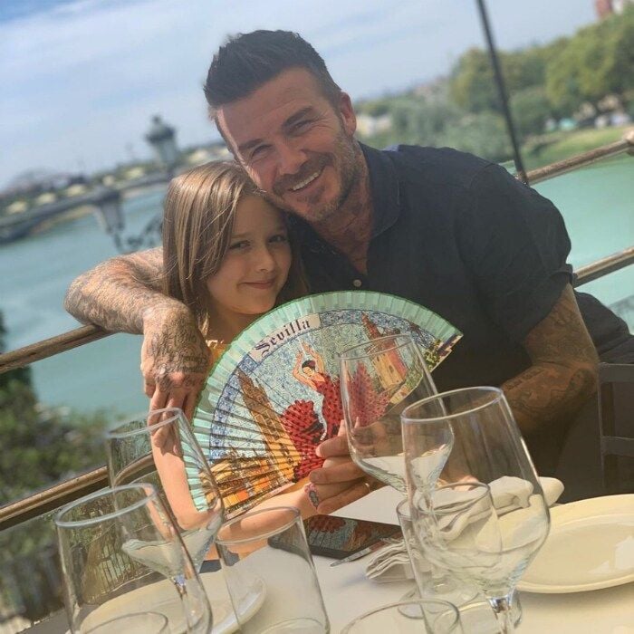 David Beckham and Harper Beckham