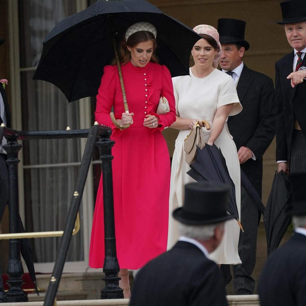 Prince Andrew's two daughters, Princess Beatrice and Princess Eugenie, were also at the party.