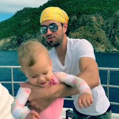 Enrique Iglesias playing with daughter Lucy