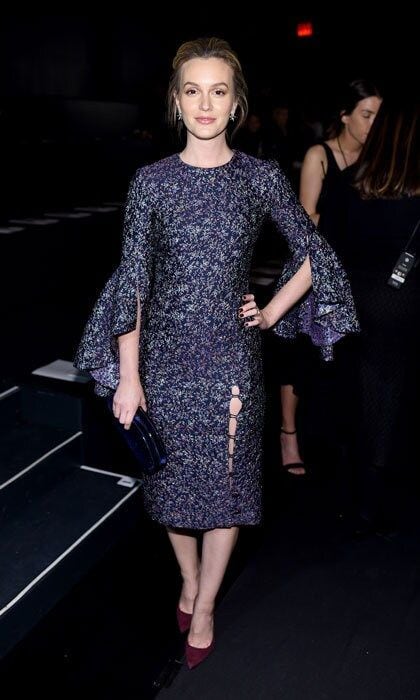 Blair Waldrof would be proud. Leighton Meester turned heads in a purple frock at the Prabal Gurung fashion show.
Photo: Dimitrios Kambouris/Getty Images for New York Fashion Week: The Shows