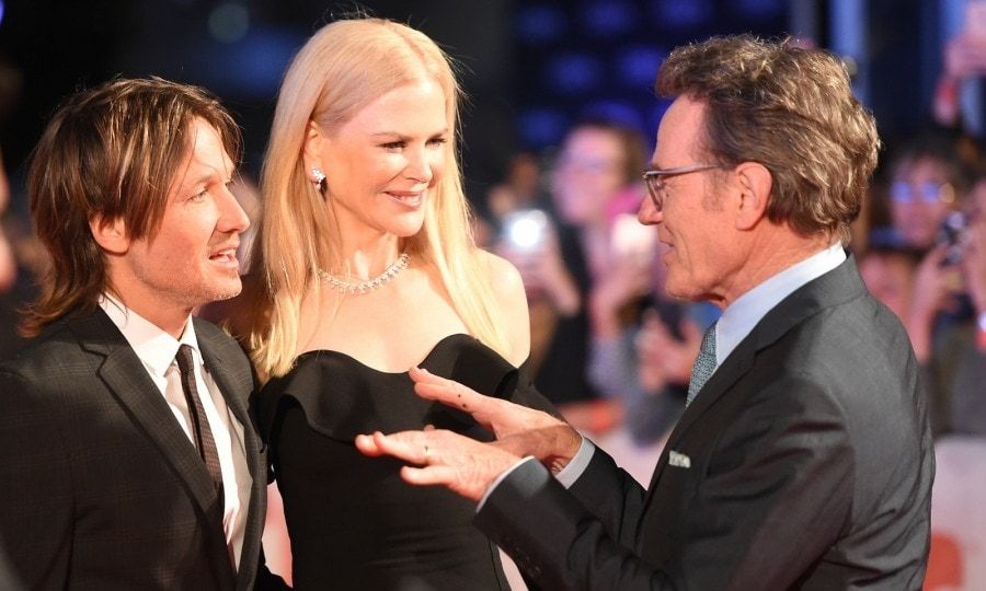 Keith Urban and Nicole Kidman were spotted chatting with Nicole's co-star Bryan Cranston at their much buzzed-about film <i>The Upside</i> at Roy Thomson Hall on September 8.
Photo: J. Merritt/WireImage