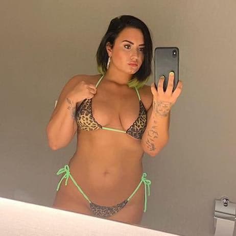 Demi Lovato in an unfiltered bikini photo
