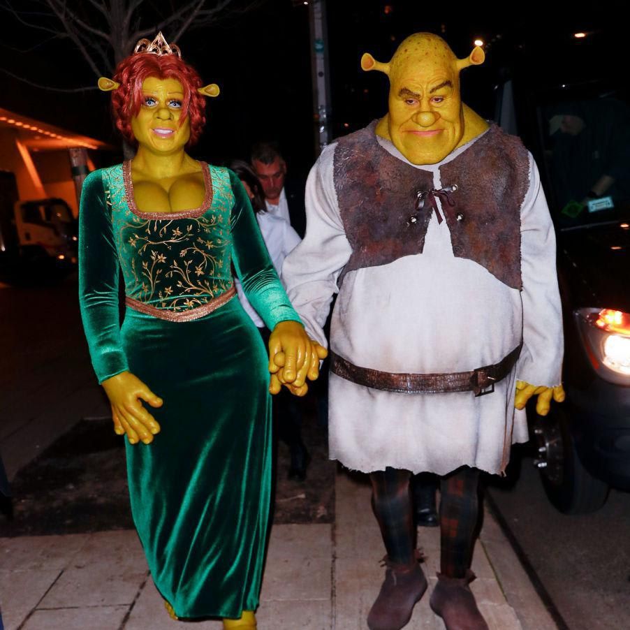 Heidi Klum y Tom Kaulitz disfrazados de Shrek y Fiona