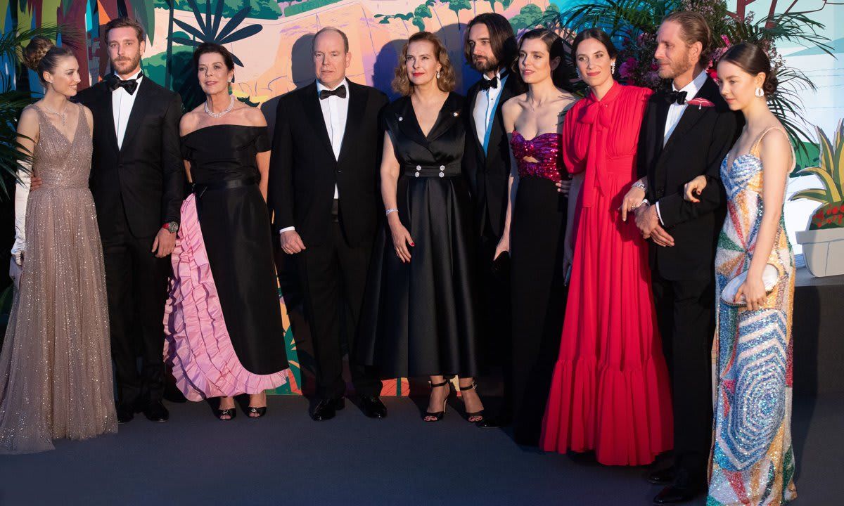 The glamorous event is presided over by Princess Caroline and her brother Prince Albert