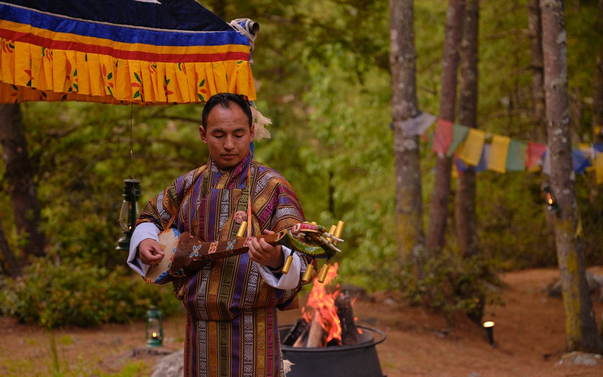 Amankora, Bhutan - Experience, Paro Lodge, Fortress and Forest Dinner, Traditional Music