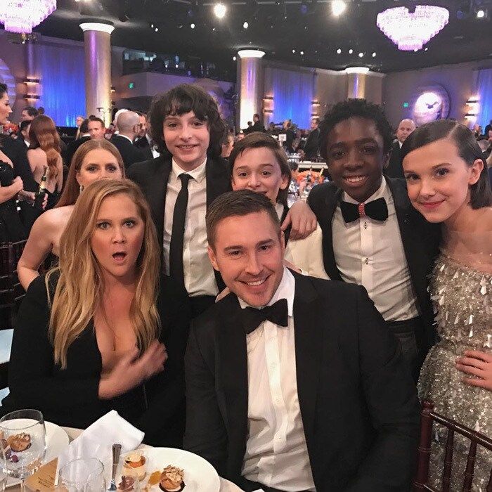 A double dose of Amy! The cast of the hit Netflix show had Amy Schumer and Amy Adams freaking out at the Golden Globes. The <i>Trainwreck</i> star shared a picture of the encounter writing, "Ummmmm things got strange #goldenglobes #amyadamsphotobomb."
Photo: Instagram/@amyschumer