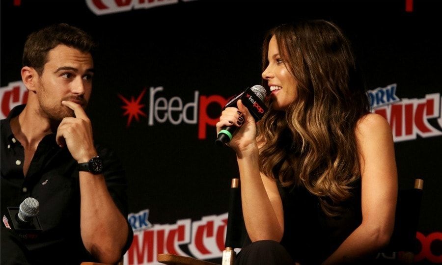 October 7: Kate Beckinsale and Theo James participated in the <i>Underworld: Blood Wars</i> panel at Comic Con NYC.
Photo: John Barrett/Globe Photos via ZUMA Wire