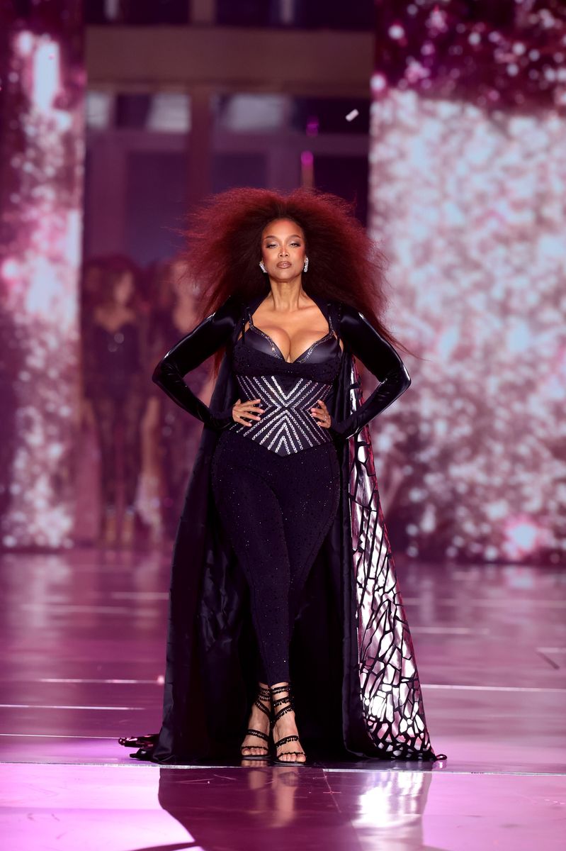 Tyra Banks walks the runway for the Victoria's Secret Fashion Show 2024 