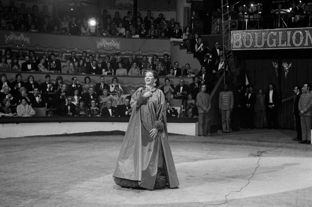 Maria Callas, Greek Opera singer (1923-1977) at the Union of artists Gala, Paris, 24th April 1971 (Photo by Michel Ginfray/Sygma/Sygma via Getty Images)