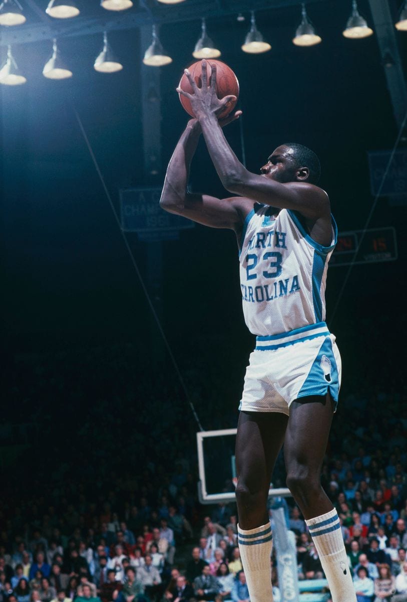  University of North Carolina's Michael Jordan #23 in 1982