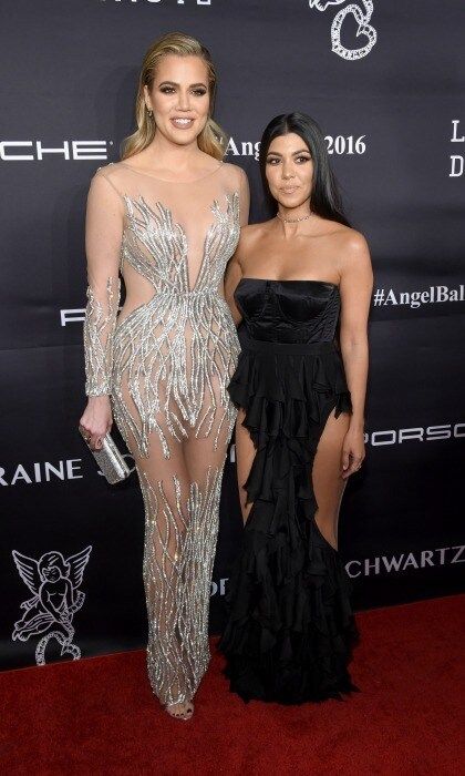 November 21: Khloe Kardashian proved that a little sparkle goes a long way in a number by Yousef Aljasmi, while her sister Kourtney Kardashian kept her look classic and chic in a black Balmain gown during the 2016 Angel Ball hosted by Gabrielle's Angel Foundation in NYC.
Photo: Jamie McCarthy/Getty Images for Gabrielle's Angel Foundation