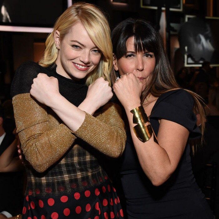 June 8: Emma Stone showed off her best Wonder Woman stance with director Patty Jenkins at the 45th AFI Life Achievement Award Gala honoring Diane Keaton in Hollywood.
Photo: Michael Kovac/Getty Images for AFI