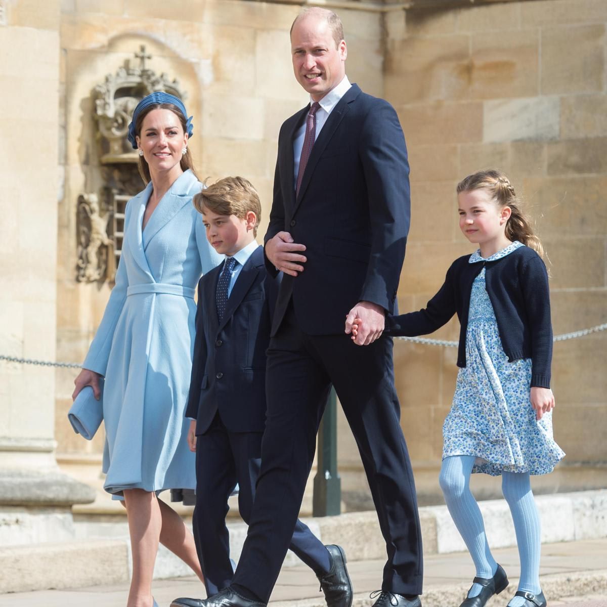 Prince George and Princess Charlotte attended their first Easter service with members of the royal family on April 17.