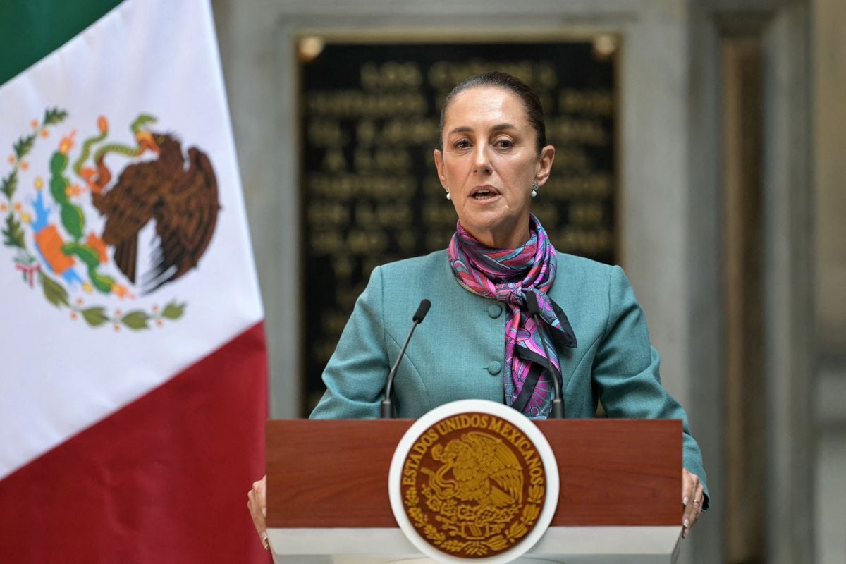 Mexican President Claudia Sheinbaum speaks during the High Level Summit 