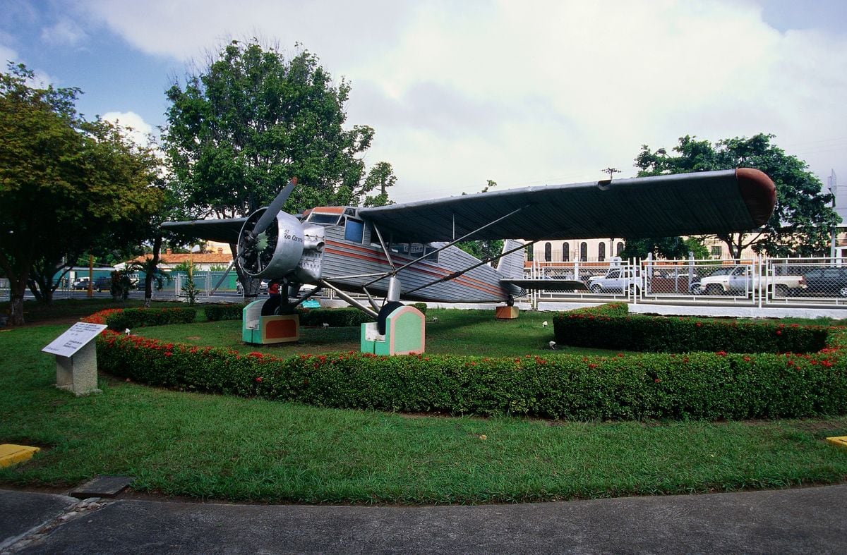 The plane of Jimmy Angel, the man who named Angel Falls